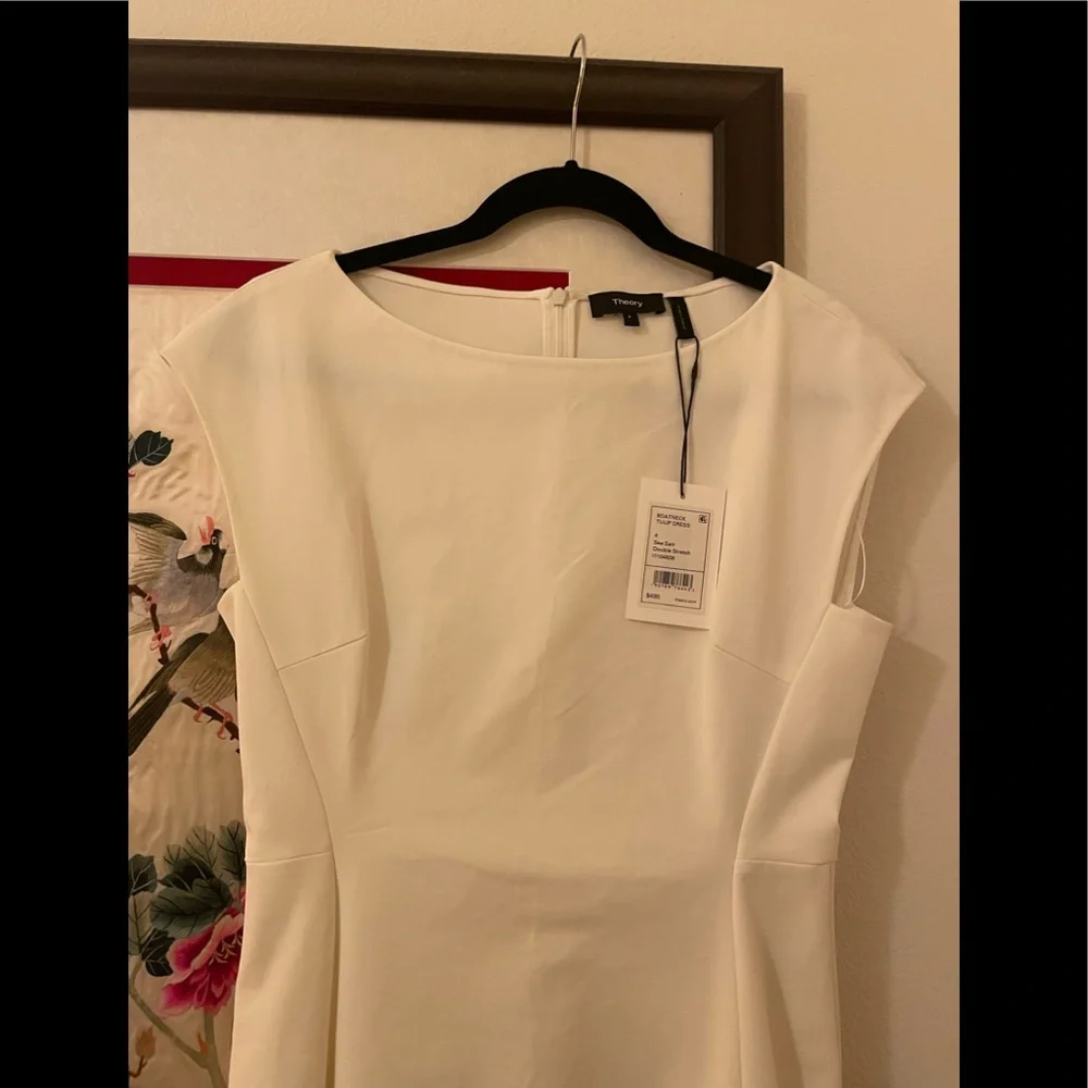 NWT Theory Boatneck Tulip Dress size 4 - Picture 4 of 12